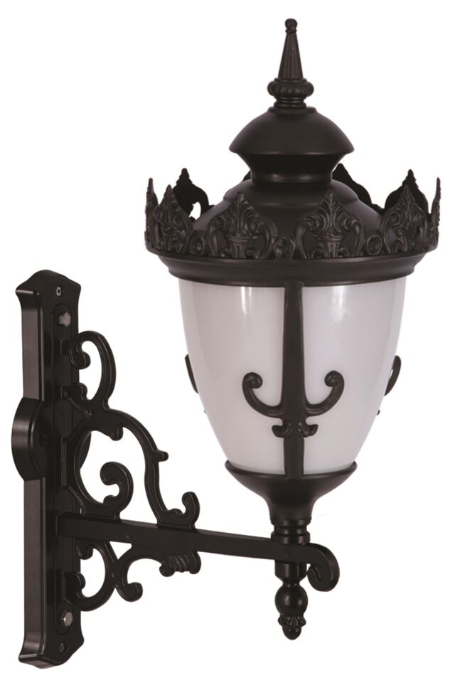 Bahçe Aplik E27 12W 40cm Alüminyum Siyah Dorbien-BAP-68089-BSY-OP