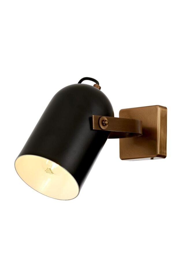 Eggplant Aplik E27 12W 12cm Metal Siyah/Eskitme Avonni-AP-1860-1E