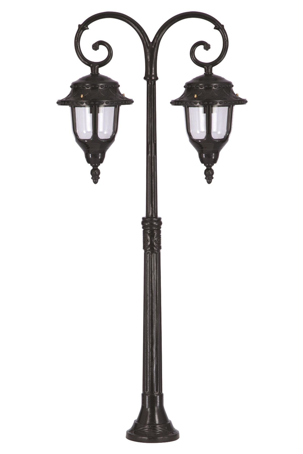 Bahçe Set Üstü Aydınlatma E27 24W 60x25cm Çelik Boru Siyah Dorbien-BSU-68180-2BSY