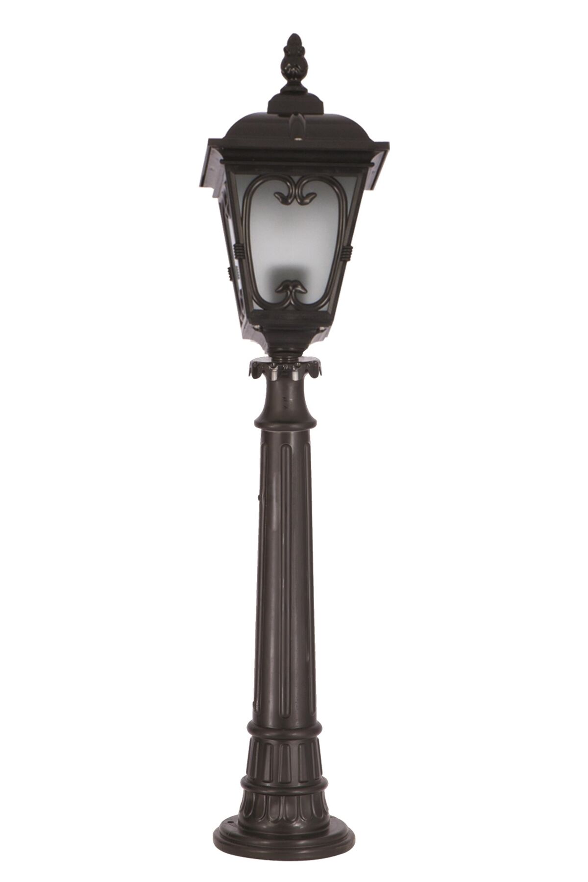 Bahçe Set Üstü Aydınlatma E27 12W 20cm Çelik Boru Siyah Dorbien-BSU-68181-BSY-B