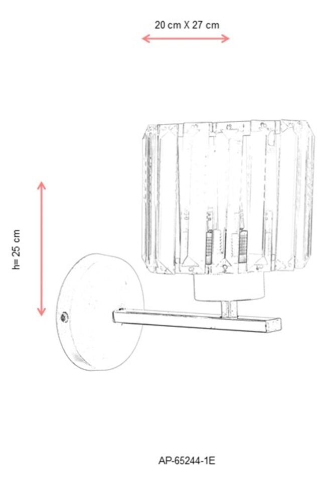Aralık Aplik E27 12W 20x27cm Metal Eskitme Dorbien-AP-65244-1E