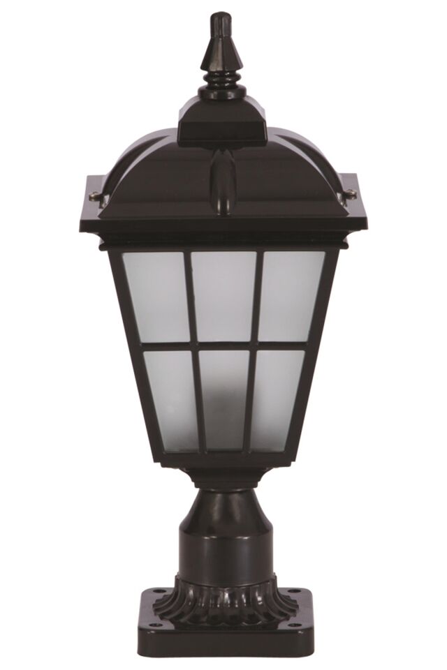 Bahçe Set Üstü Aydınlatma E27 12W 20cm ABS Siyah Dorbien-BSU-68183-BSY-K