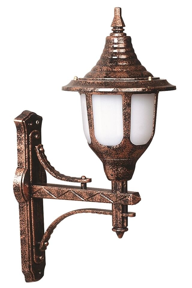 Bahçe Aplik E27 12W 35x24cm ABS Kahverengi Dorbien-BAP-68190-BKR