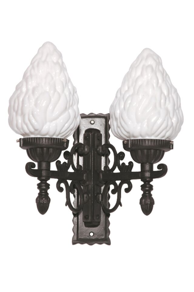 Bahçe Aplik E27 24W 40x15cm ABS Siyah Dorbien-BAP-68191-2BSY-OP