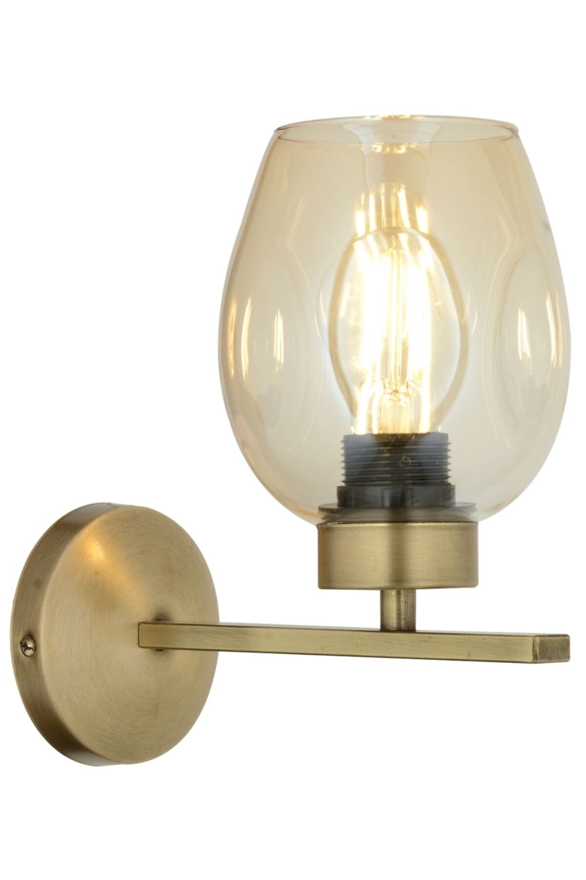 Amber Aplik E27 12W 20x27cm Metal Eskitme Dorbien-AP-65246-1E