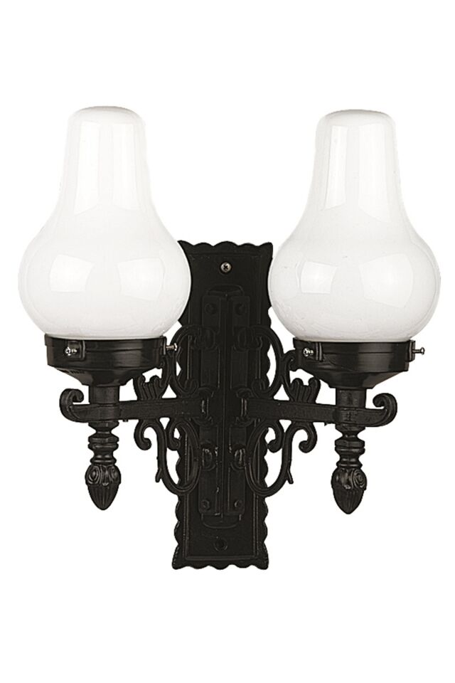 Bahçe Aplik E27 24W 47x20cm ABS Siyah Dorbien-BAP-68192-2BSY