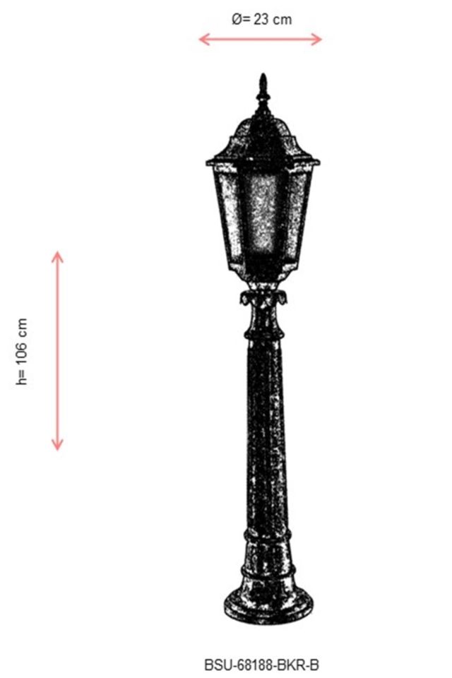 Bahçe Set Üstü Aydınlatma E27 12W 23cm Çelik Boru Kahverengi Dorbien-BSU-68188-BKR-B