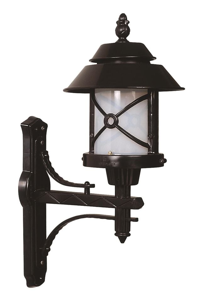 Bahçe Aplik E27 12W 36x26cm ABS Siyah Dorbien-BAP-68199-BSY