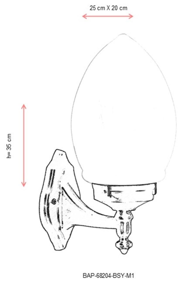 Bahçe Aplik E27 12W 25x20cm ABS Siyah Dorbien-BAP-68204-BSY-M1