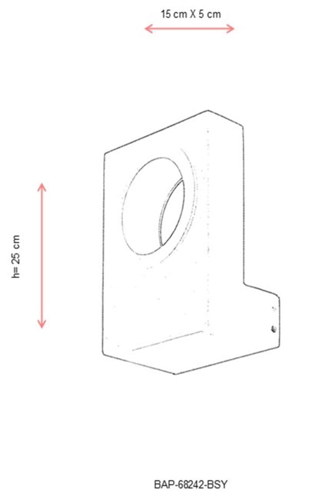 Bahçe Aplik LED 10W 15x5cm Alüminyum Profil Siyah Dorbien-BAP-68242-BSY
