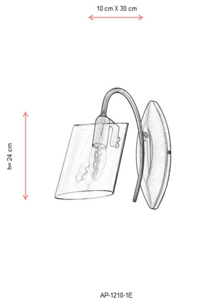Sima Aplik E14 6W 10x30cm Metal Eskitme Avonni-AP-1210-1E