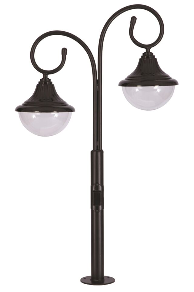 Bahçe Set Üstü Aydınlatma E27 24W 75x27cm Çelik Boru Siyah Dorbien-BSU-68207-2BSY
