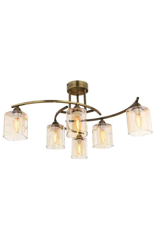 Seda Modern Avize E27 72W 60cm Metal Eskitme Avonni-AV-1373-6E