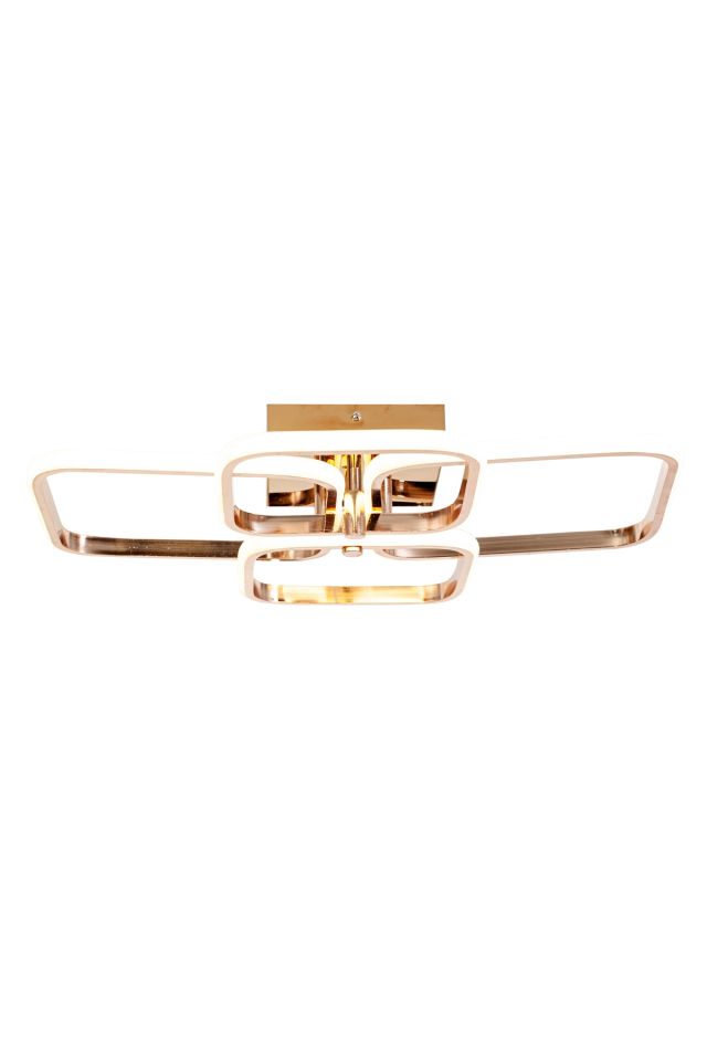 Fly Modern Avize LED 49W 56x46cm Alüminyum Profil Bakır Dorbien-AR-6101-4BKR