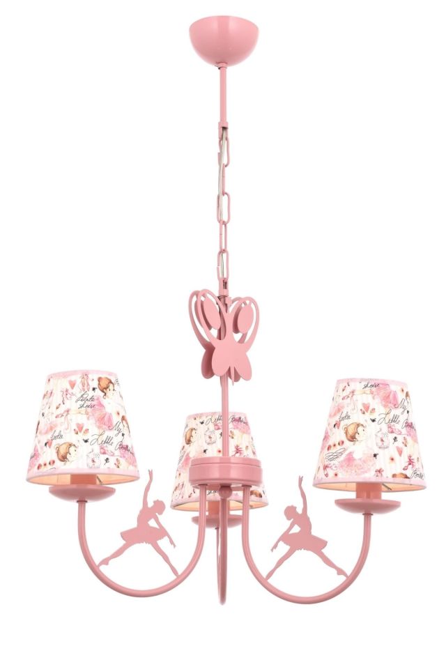 Omega Modern Avize E14 18W 52cm Metal Pembe Avonni-AV-1416-BALLERINA