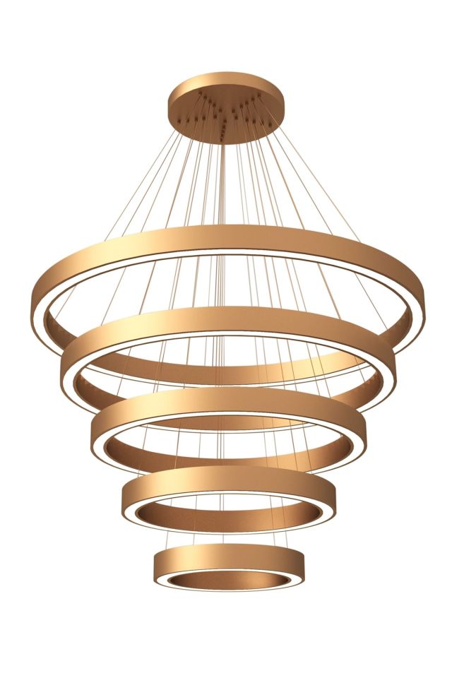 Ada Modern Avize LED 440W 120cm Metal Sarı Avonni-AV-1573-BSA-120-100-80-60