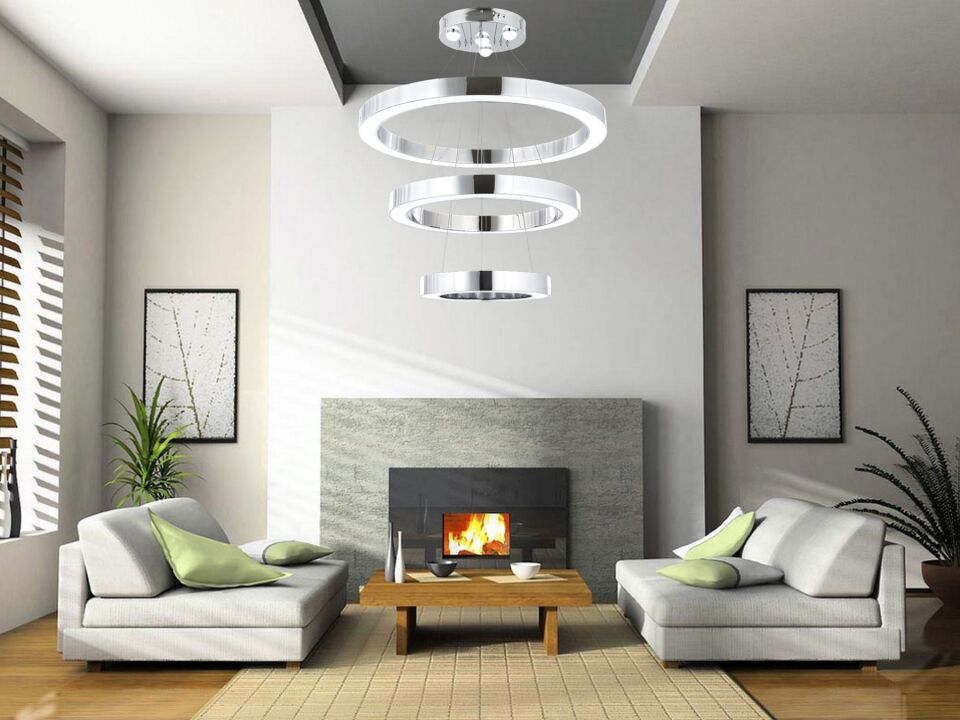 Ada Modern Avize LED 190W 80cm Metal Krom Avonni-AV-1573-K-80-60-40