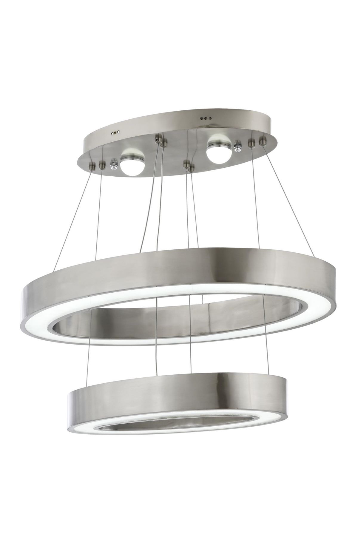 Ada Modern Avize LED 75W 60x30cm Metal Nikel Avonni-AV-1573-N60X30-ELLIPSE