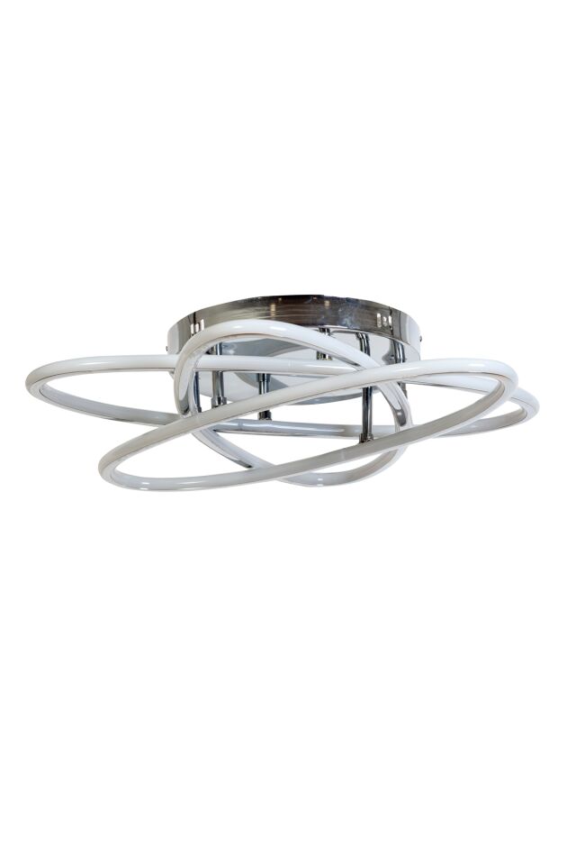 Atom Modern Avize LED 120W 64x64cm Alüminyum Profil Krom Dorbien-AR-6111-3K