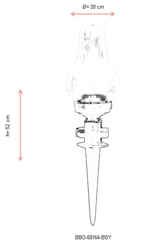 Bahçe Bollard E27 12W 20cm ABS Siyah Dorbien-BBO-68164-BSY