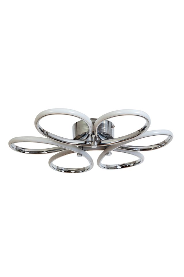 Papatya Modern Avize LED 49W 53x53cm Alüminyum Profil Krom Dorbien-AR-6112-6K