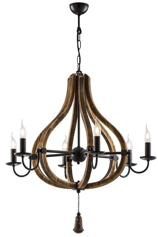 Bella Modern Avize E14 36W 80cm Metal Siyah Avonni-AV-1599-6BSY
