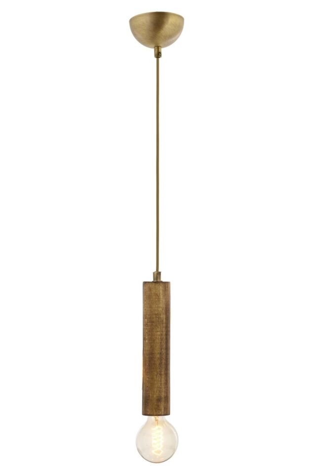 Dantel Modern Avize E27 12W 6cm Ahşap Eskitme Dorbien-AV-1651-1E