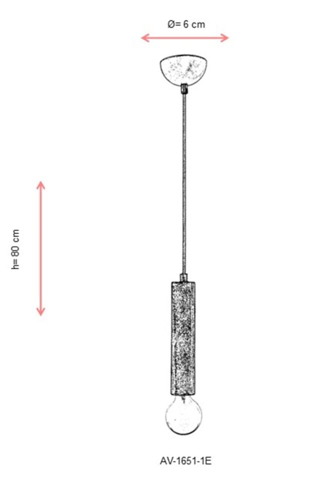 Dantel Modern Avize E27 12W 6cm Ahşap Eskitme Dorbien-AV-1651-1E