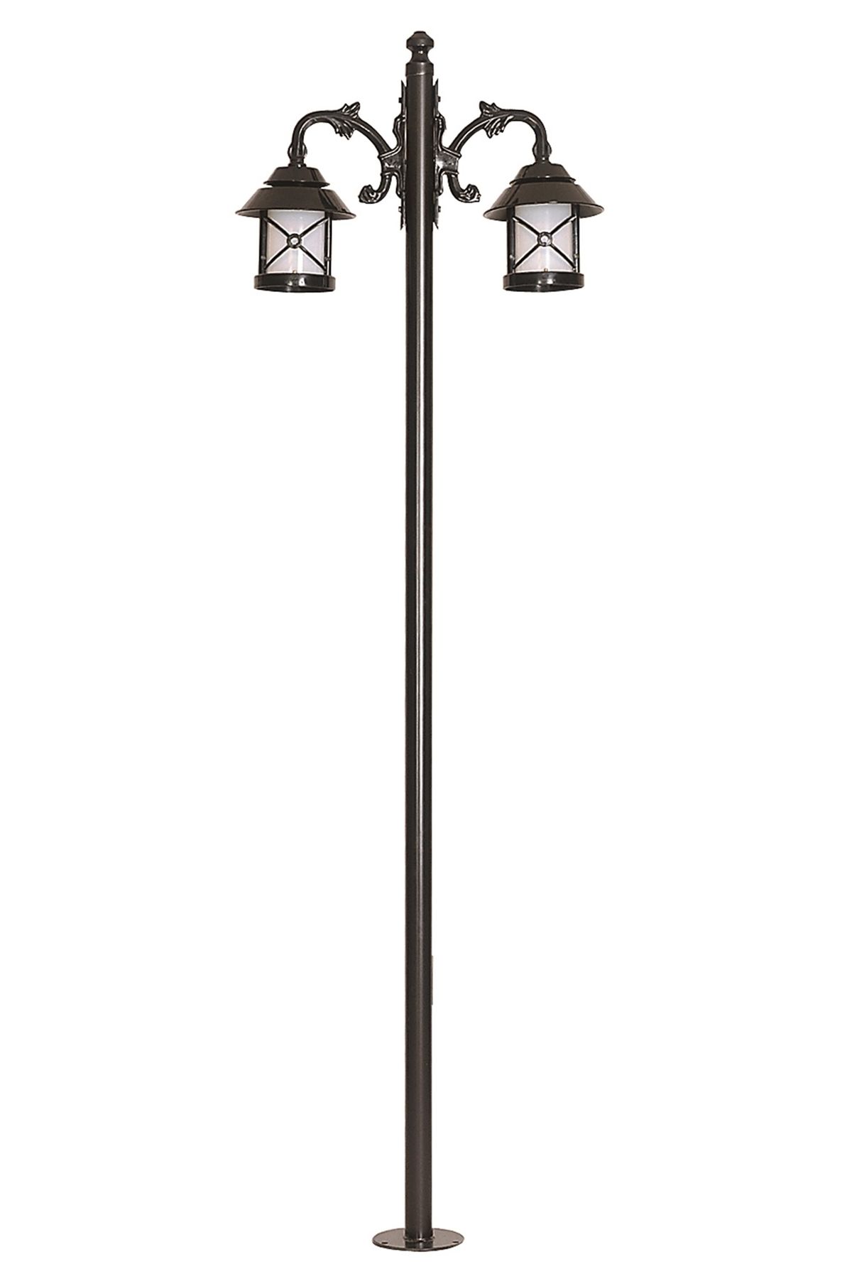 Bahçe Direkleri E27 24W 80x26cm Çelik Boru Siyah Dorbien-BDR-68199-2BSY-M1