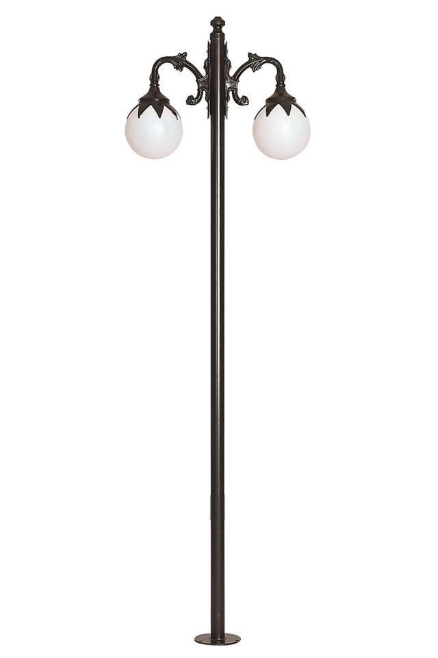 Bahçe Direkleri E27 24W 80x25cm Çelik Boru Siyah Dorbien-BDR-68209-2BSY-M3