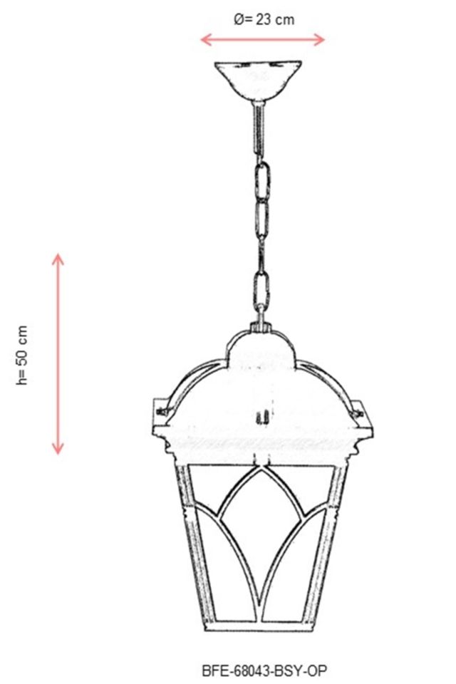 Bahçe Fenerleri E27 12W 23cm Alüminyum Siyah Dorbien-BFE-68043-BSY-OP