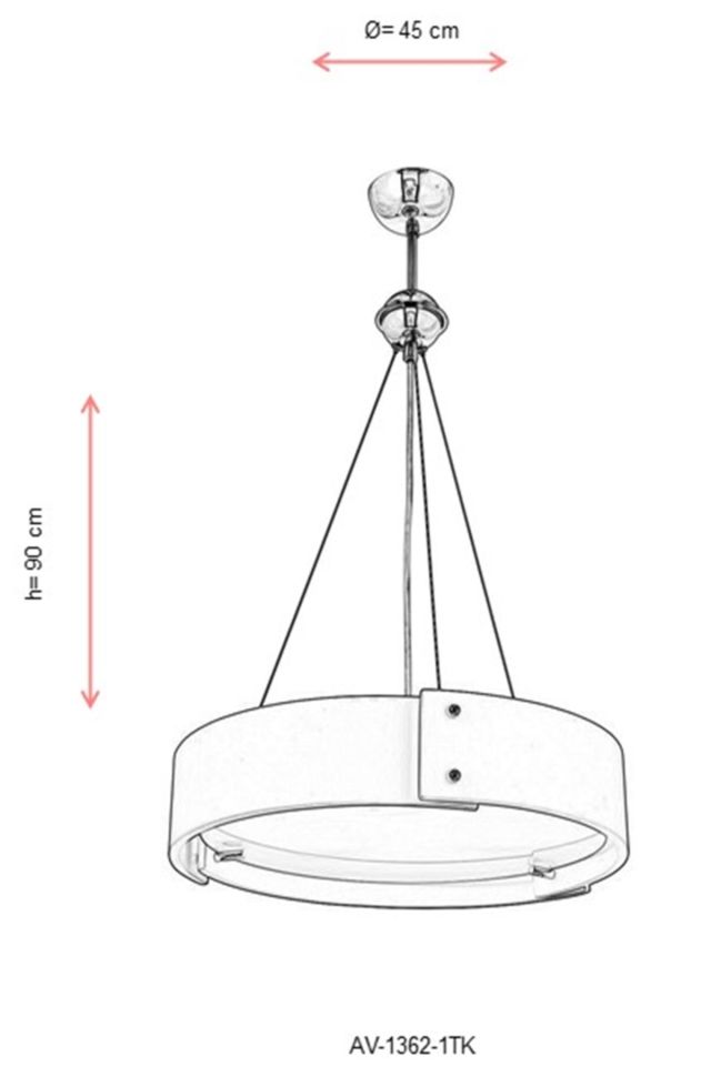 Henna Modern Avize E27 36W 45cm Ahşap Turkuaz Avonni-AV-1362-1TK