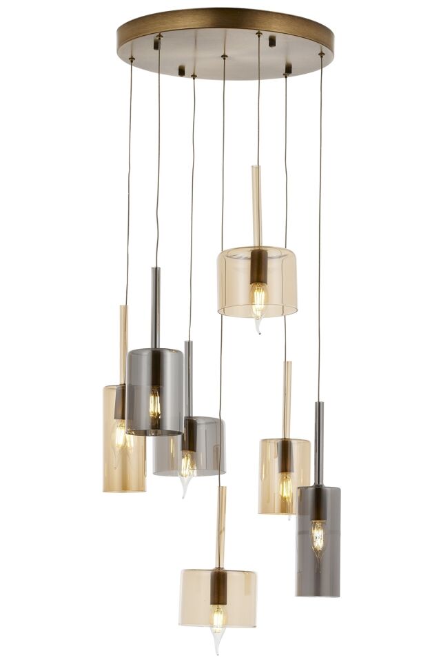 Mix Modern Avize E14 42W 45cm Metal Eskitme Avonni-AV-1675-7ET-BF