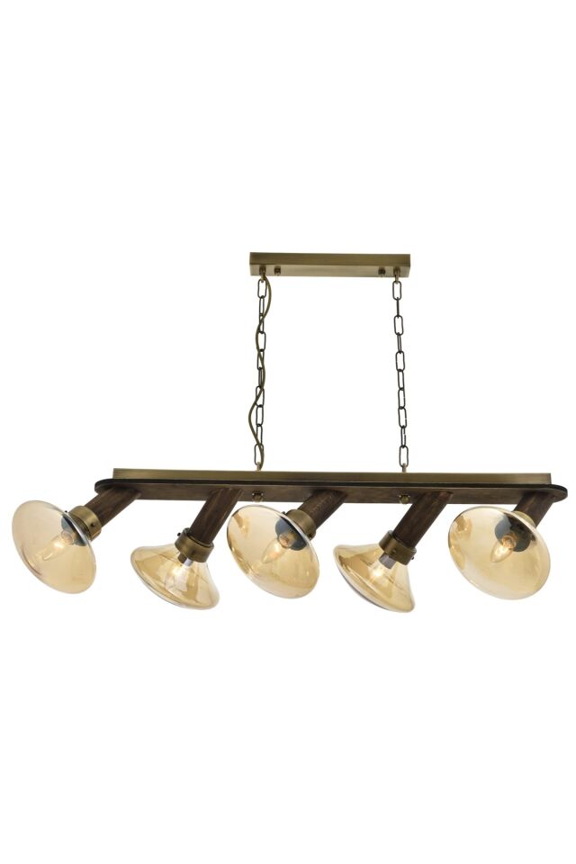 Mushroom Modern Avize E14 30W 90x27cm Metal Eskitme Avonni-AV-1682-5EY