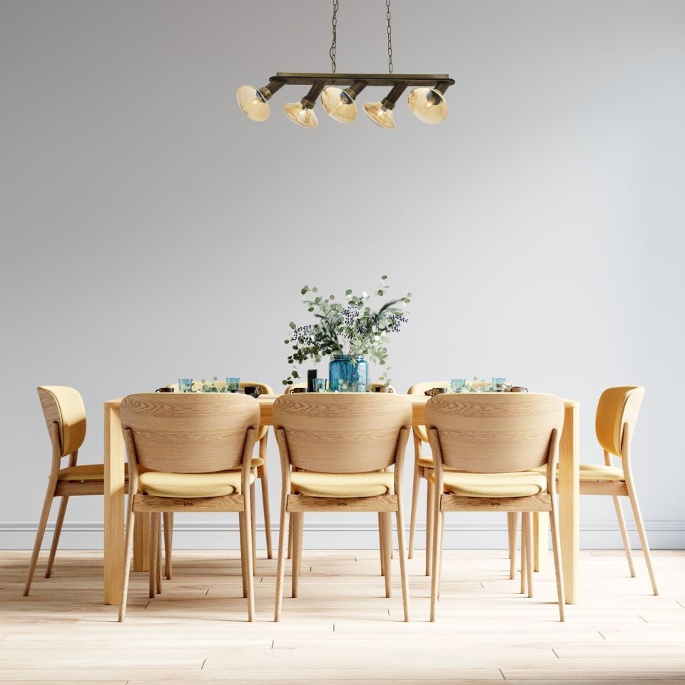 Mushroom Modern Avize E14 30W 90x27cm Metal Eskitme Avonni-AV-1682-5EY