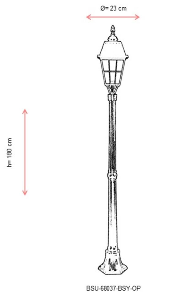 Bahçe Set Üstü Aydınlatma E27 12W 23cm Alüminyum Siyah Dorbien-BSU-68037-BSY-OP
