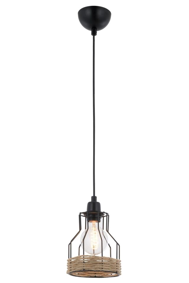 Hira Modern Avize E27 12W 15cm Metal Siyah Avonni-AV-1584-1K-BSY