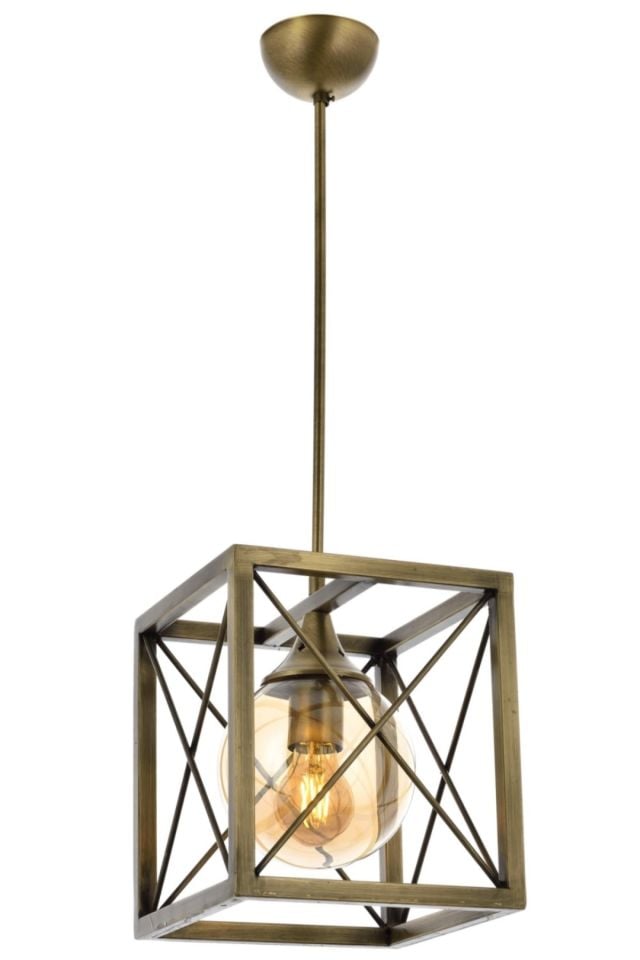 X Modern Avize E27 12W 25x25cm Metal Eskitme Avonni-AV-1732-1E