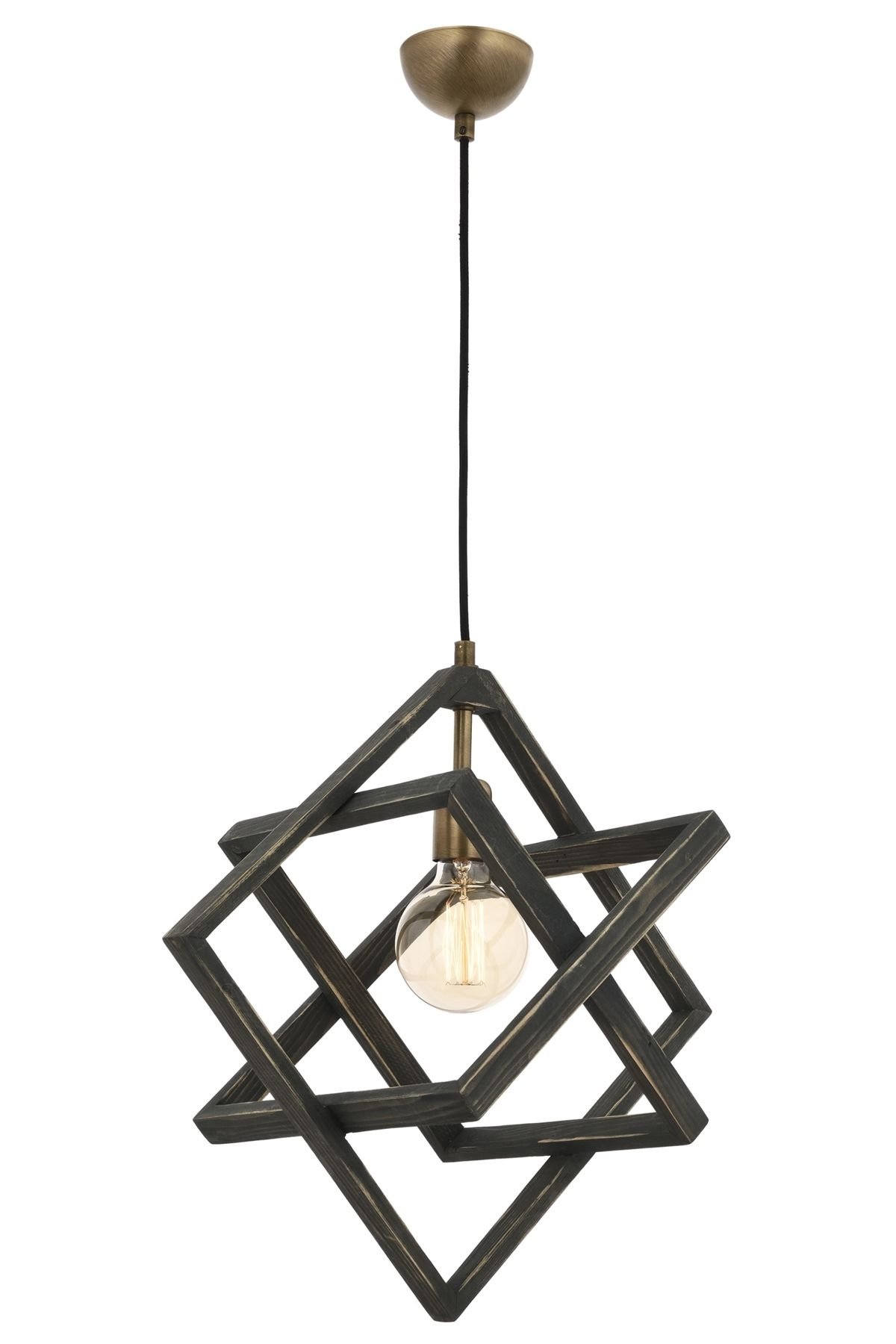 Billie Modern Avize E27 12W 30cm Ahşap Eskitme Avonni-AV-1765-1G