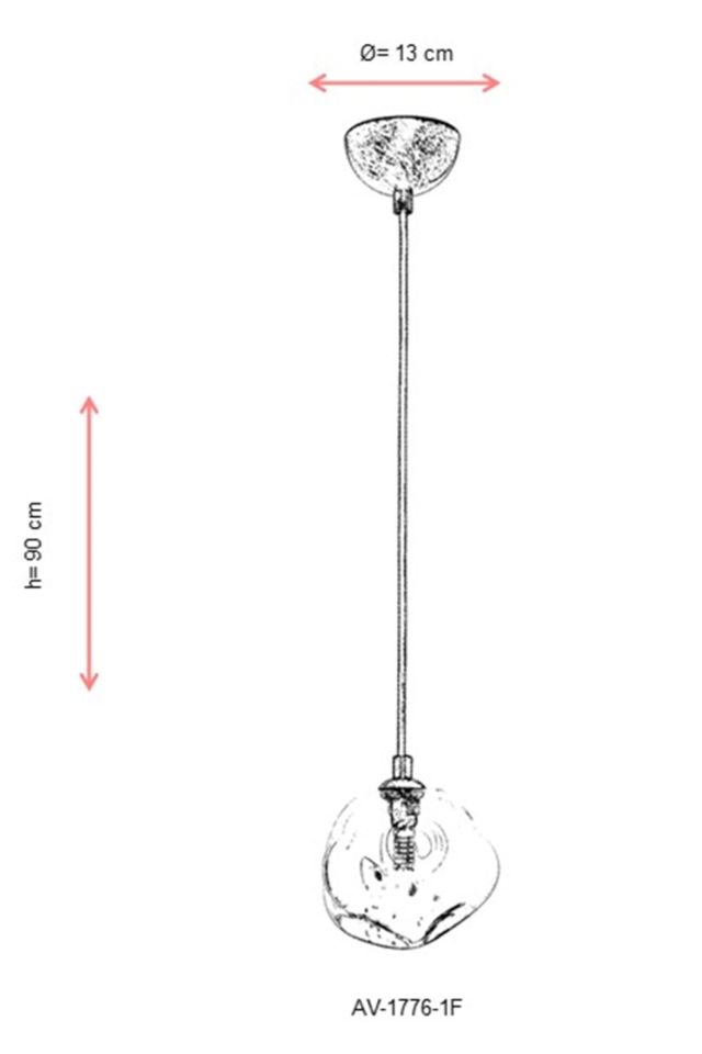 Snow Modern Avize G9 5W 13cm Metal Eskitme Avonni-AV-1776-1F