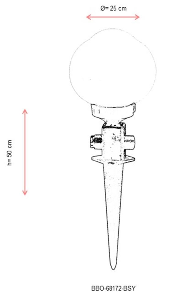 Bahçe Bollard E27 12W 25cm ABS Siyah Dorbien-BBO-68172-BSY