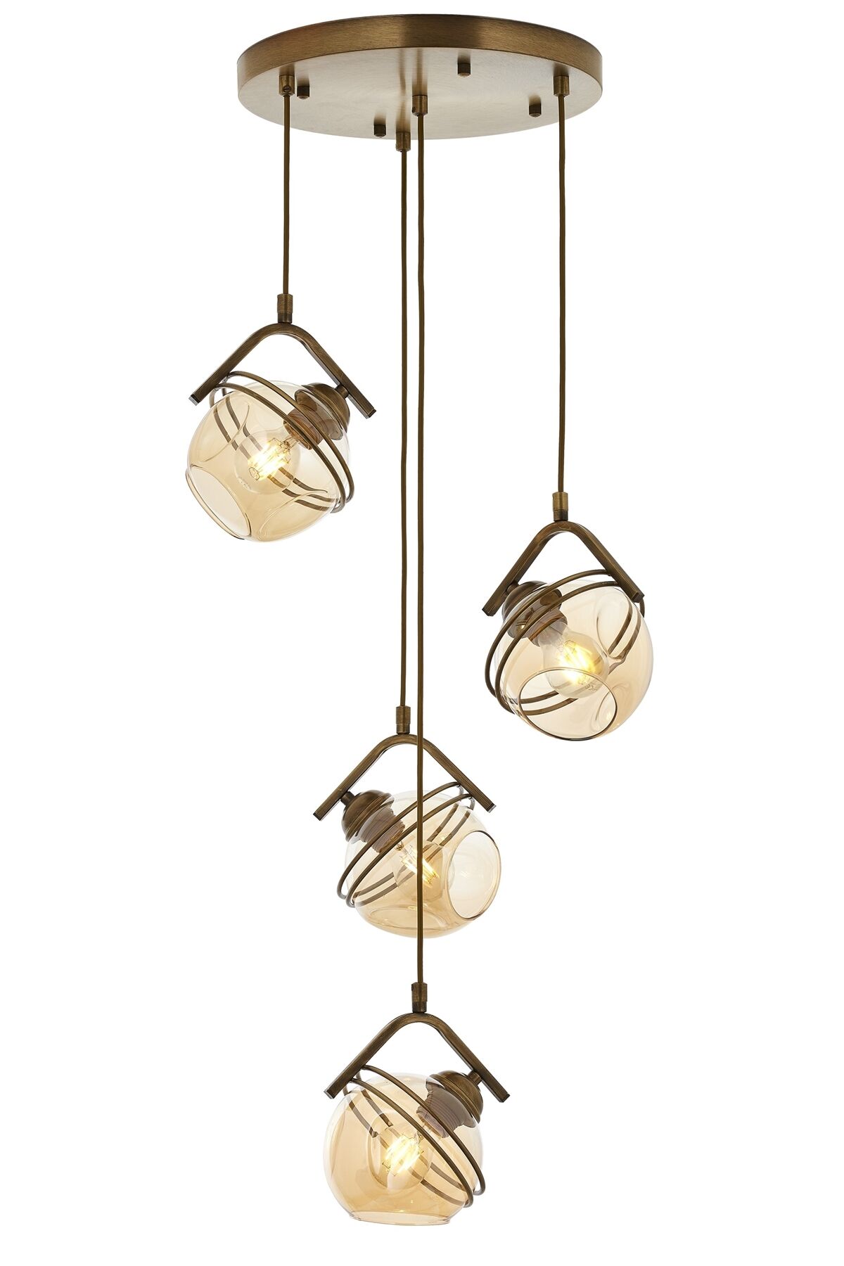 Eliz Modern Avize E27 48W 40cm Metal Eskitme Avonni-AV-1780-4ET