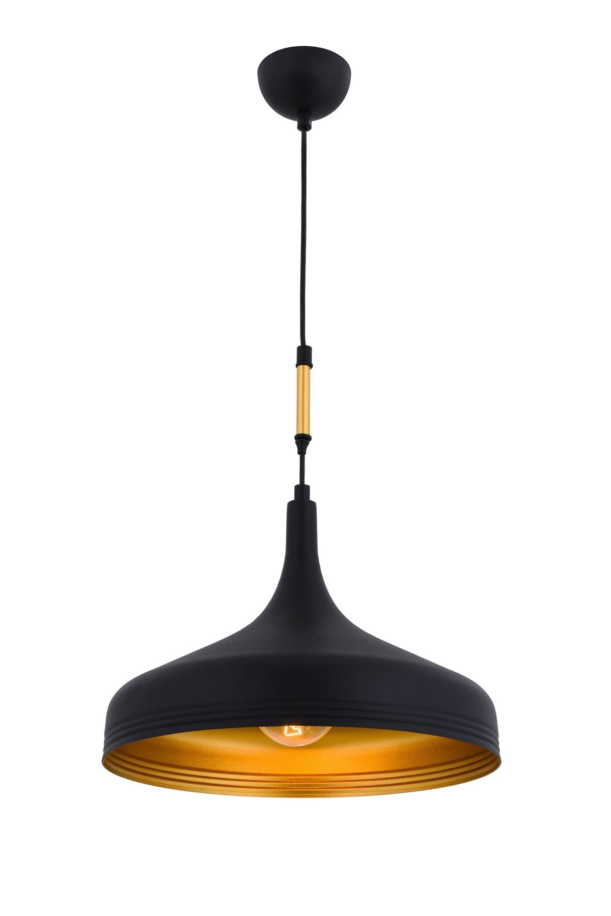 Akasya Modern Avize E27 12W 40cm Metal Siyah Avonni-AV-4106-M10-BSY