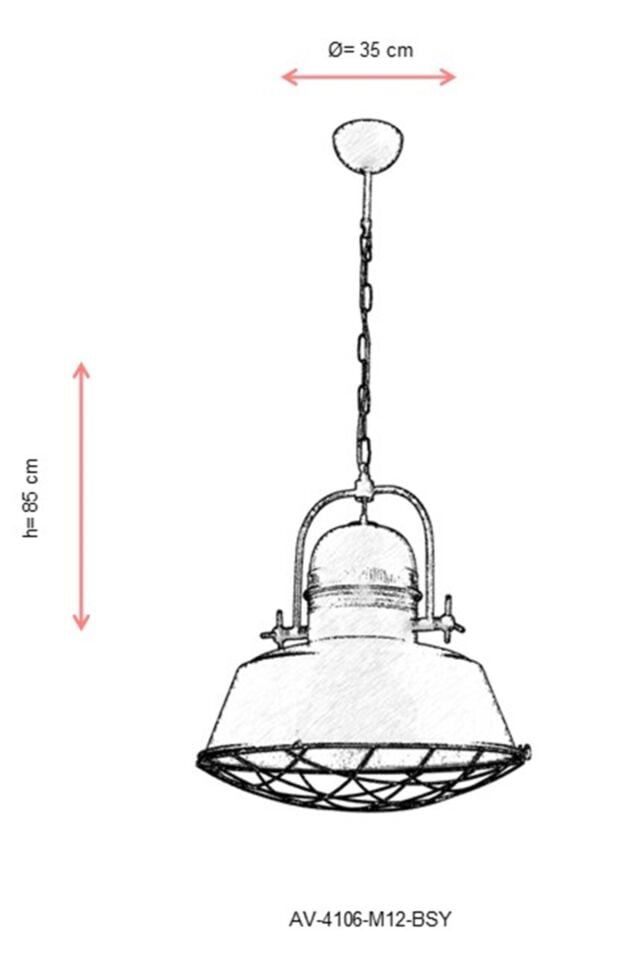 Akasya Modern Avize E27 12W 35cm Metal Siyah Avonni-AV-4106-M12-BSY