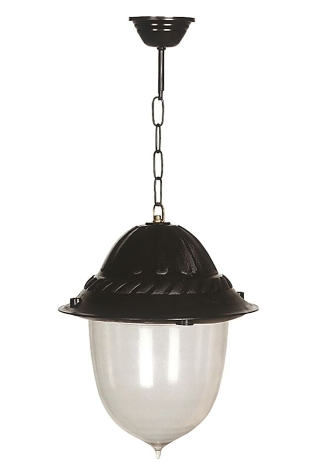Bahçe Fenerleri E27 12W 30cm ABS Siyah Dorbien-BFE-68212-BSY