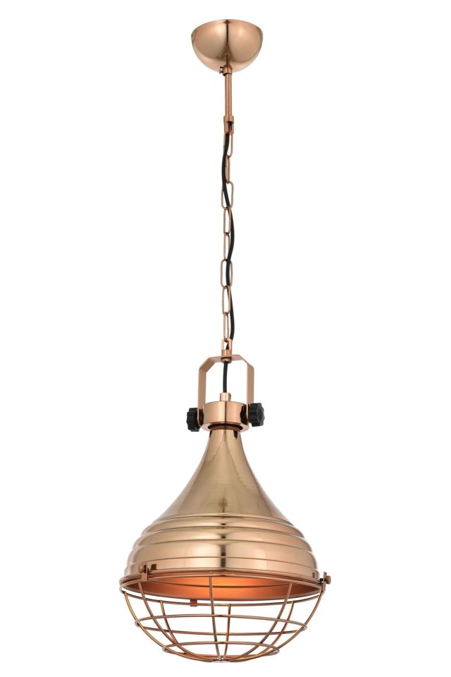 Akasya Modern Avize E27 12W 25cm Metal Bakır Avonni-AV-4106-M18-1CPR