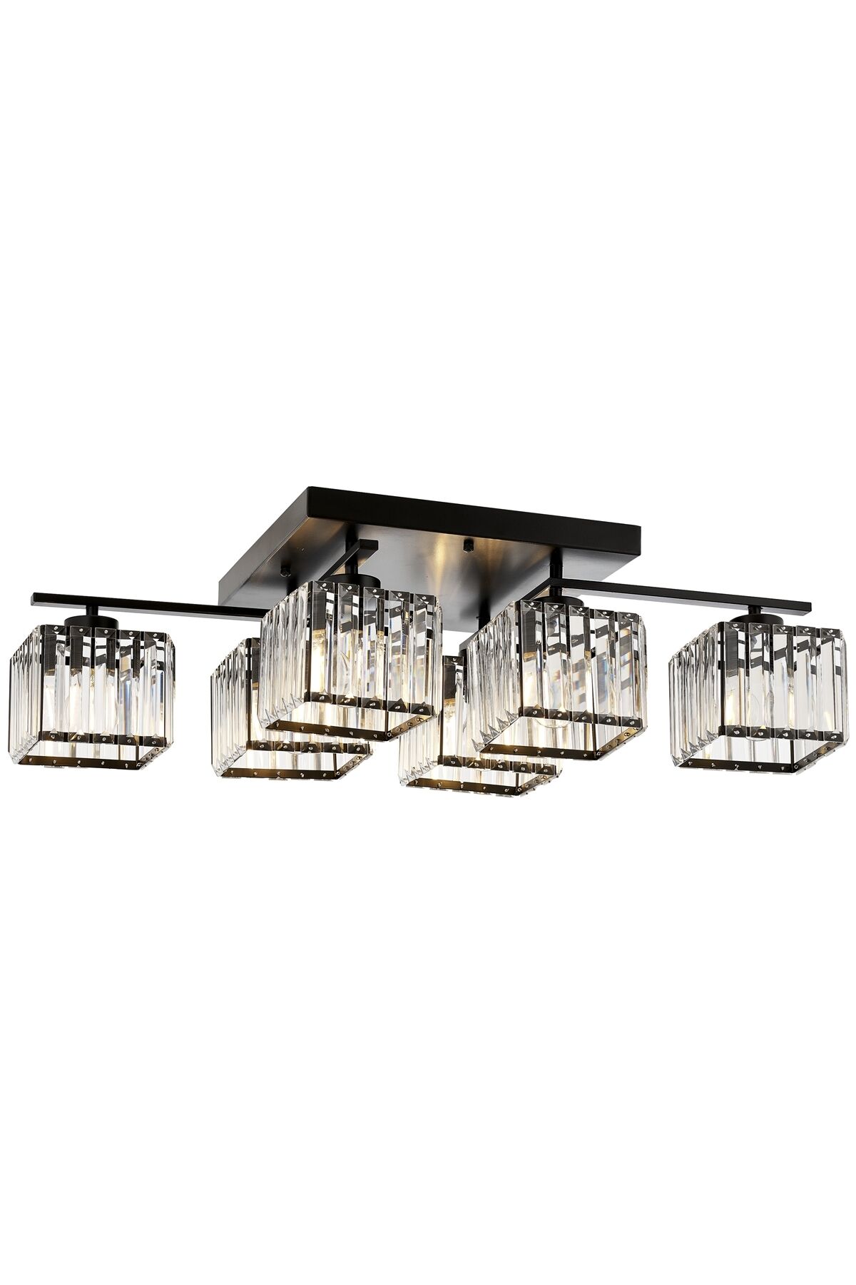 Trap Modern Avize E27 72W 80x40cm Metal Siyah Avonni-AV-1795-6BSY