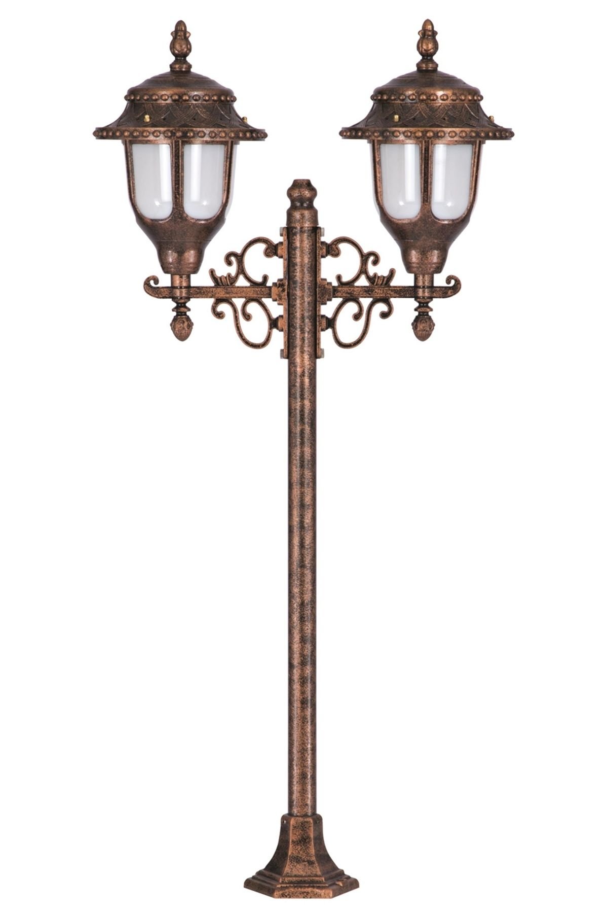 Bahçe Set Üstü Aydınlatma E27 24W 50x25cm Çelik Boru Kahverengi Dorbien-BSU-68180-2BKR