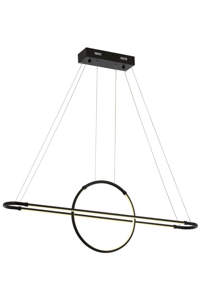 Arda Modern Avize LED 42W 110x14cm Metal Siyah Avonni-AV-1829-2BSY