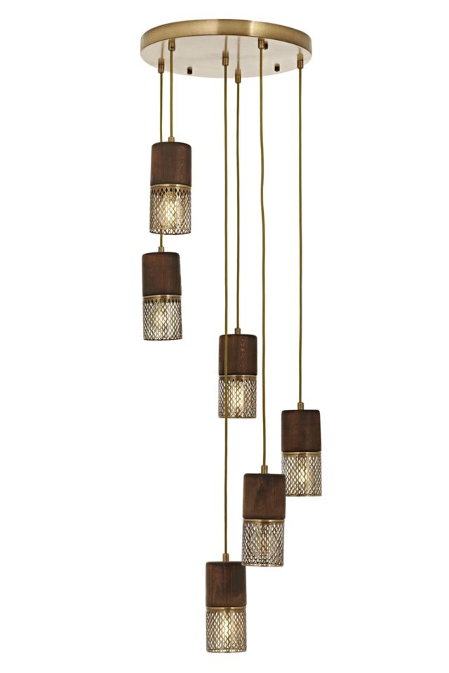 Mikrofon Modern Avize E27 72W 40cm Metal Eskitme Avonni-AV-1830-6ET